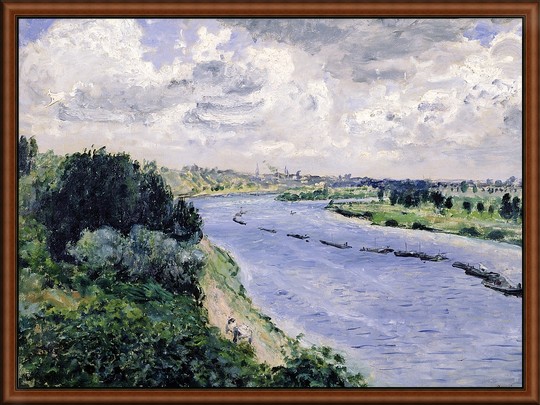Barges on the Seine by Renoir