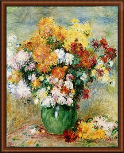 Bouquet of Chrysanthemums by Renoir