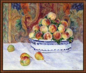 Still Life with Peaches by Renoir