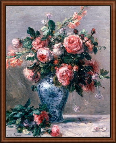 Vase of Roses by Renoir