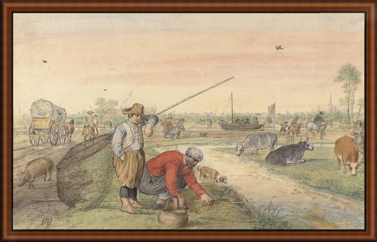 Fishermen with Nets by Avercamp