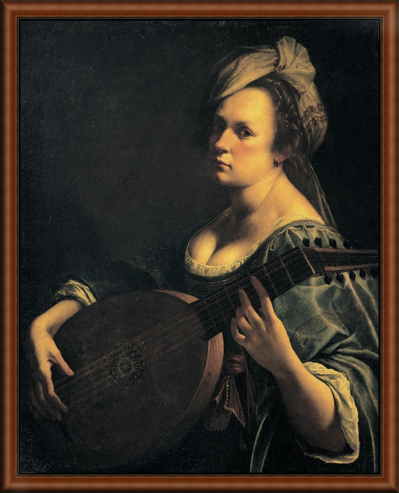 Self-Portrait as a Lute Player by Gentileschi