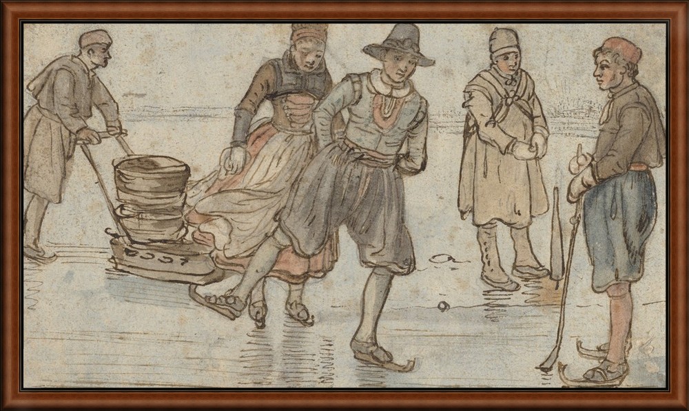 Skaters and Golf Players on Ice by Avercamp