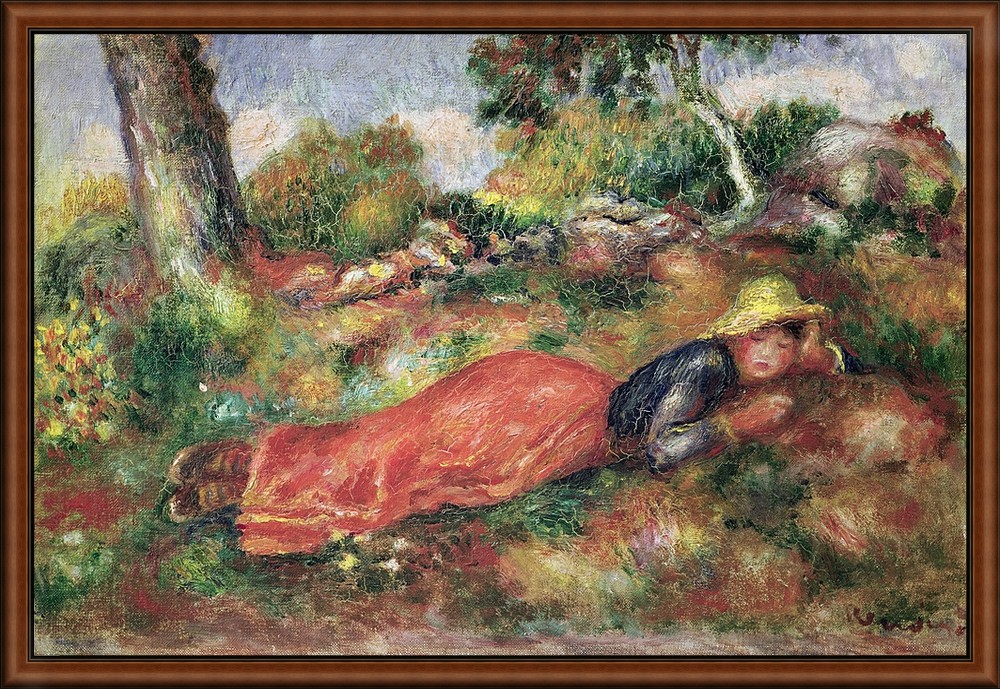 Young Girl Sleeping on the Grass by Renoir