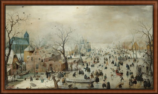 Winter Landscape with Ice Skaters by Avercamp