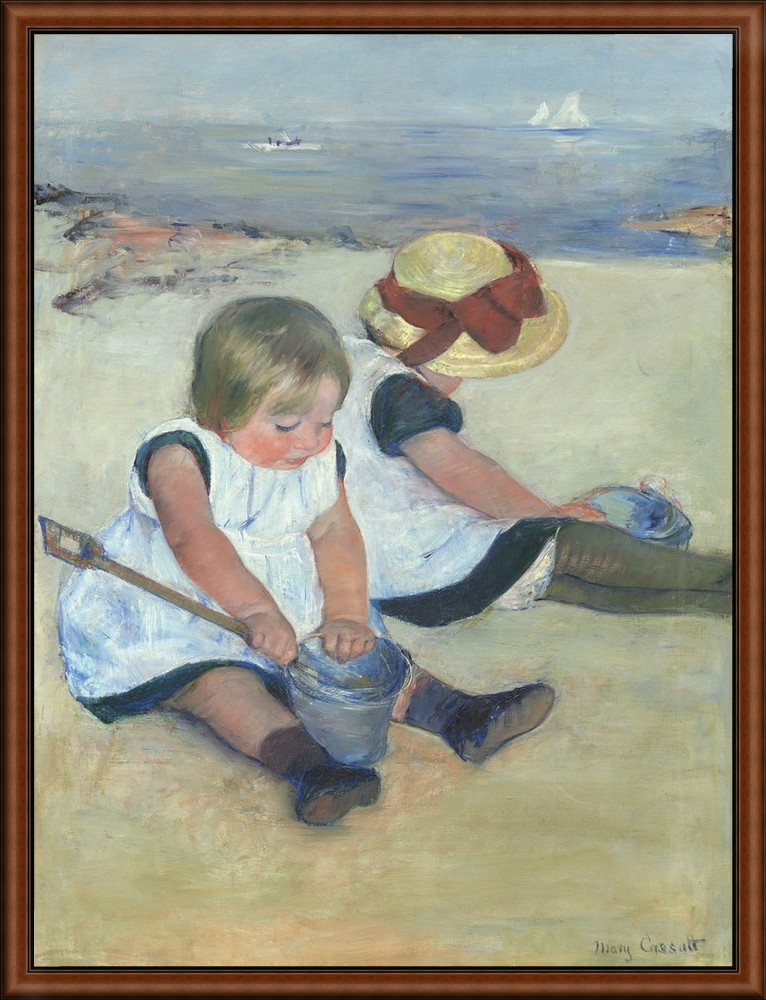 Children Playing on the Beach by Cassatt