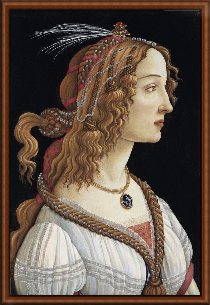 portrait simonetta vespucci nymph by Botticelli