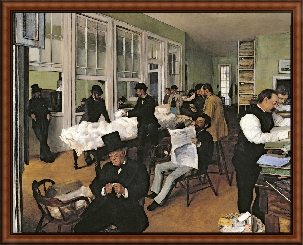 The Cotton Exchange by Degas