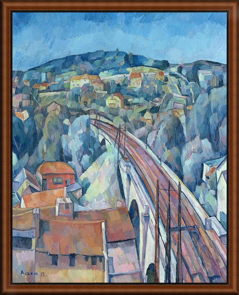 The railway bridge at Meulen by Cezanne