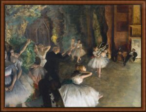 The Rehearsal of the Ballet Onstage by Degas