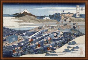 Fuji at Kanaya by Hokusai