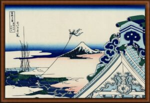 Honganji Temple by Hokusai