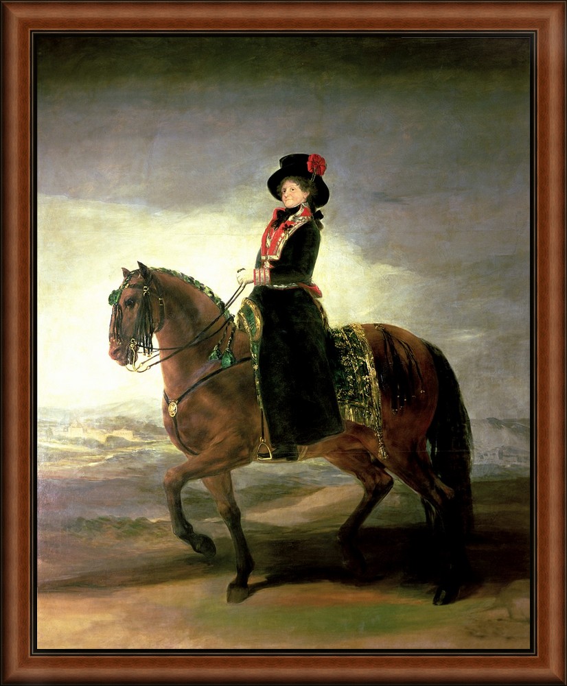 Equestrian portrait of Queen Maria Luisa by Goya