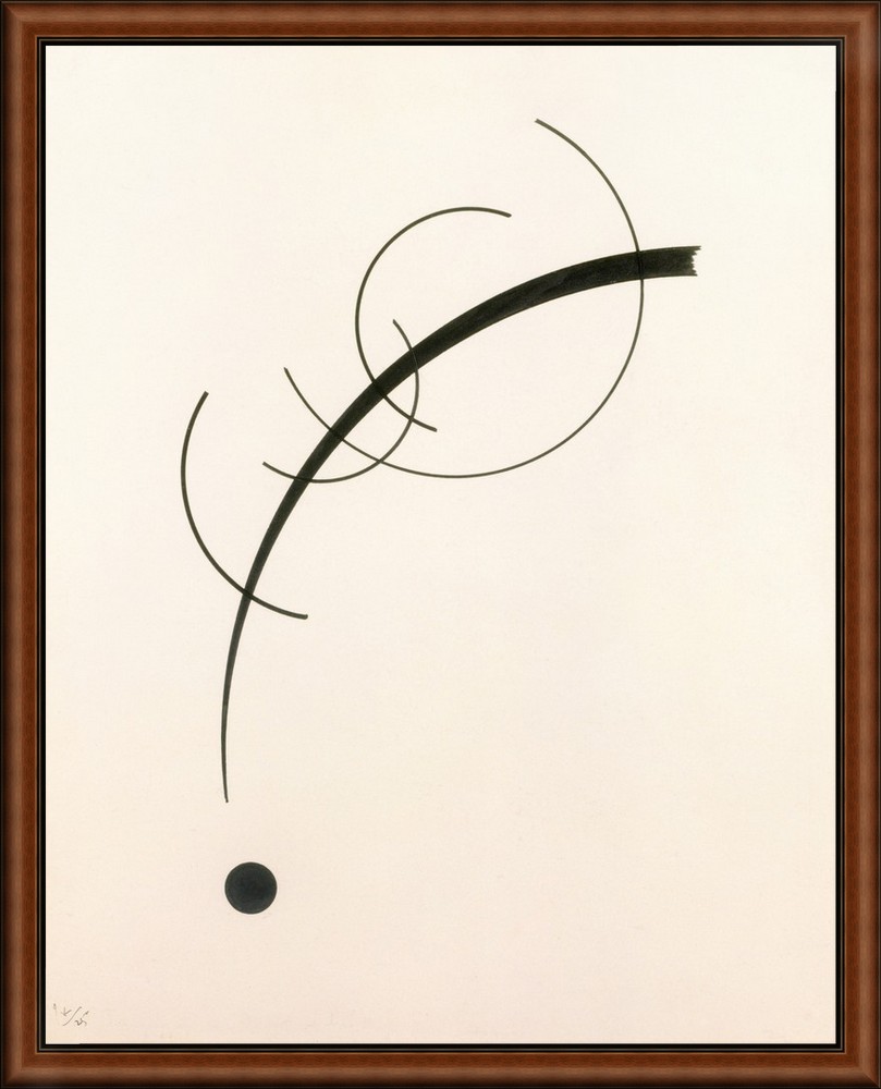 Free Curve to the Point (Accompaning Sound of Geometric Curves) by Kandinsky