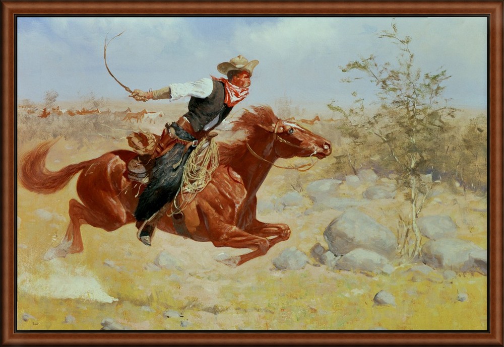 Galloping Horseman by Remington