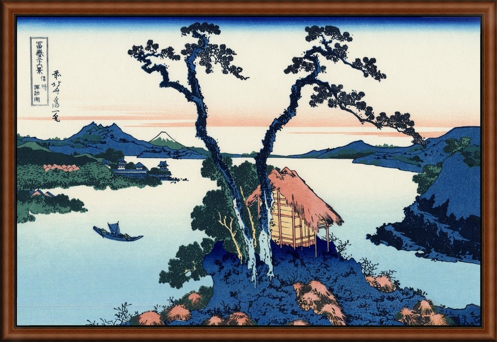 Lake Suwa by Hokusai