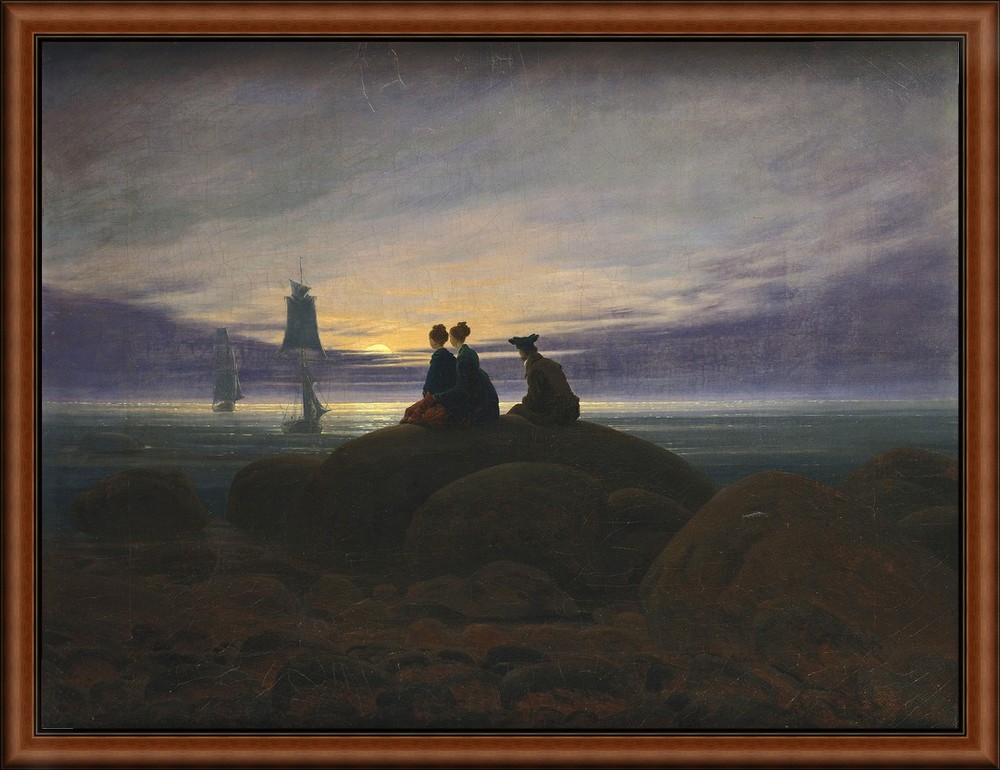 Moonrise Over the Sea by Friendrich