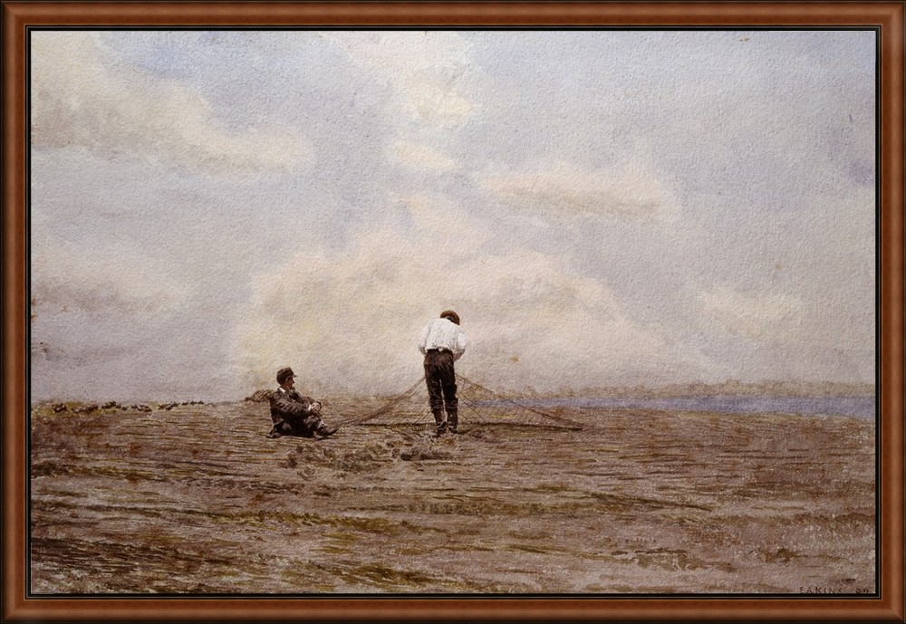 tending the fishing nets eakins