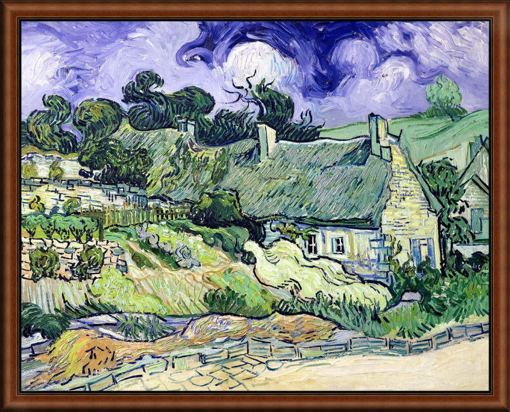 Thatched Cottages at Cordeville, Auvers sur Oise by Van Gogh