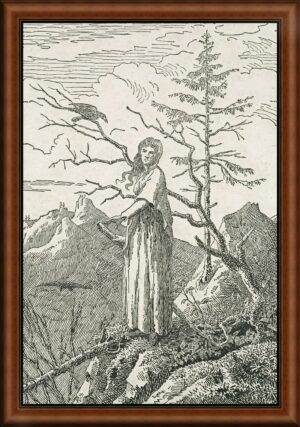 Woman with a Raven by Friedrich