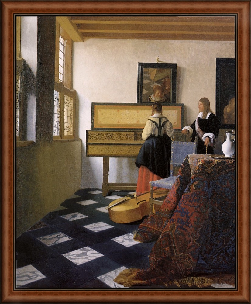 Lady at the Virginal with a Gentleman by Vermeer