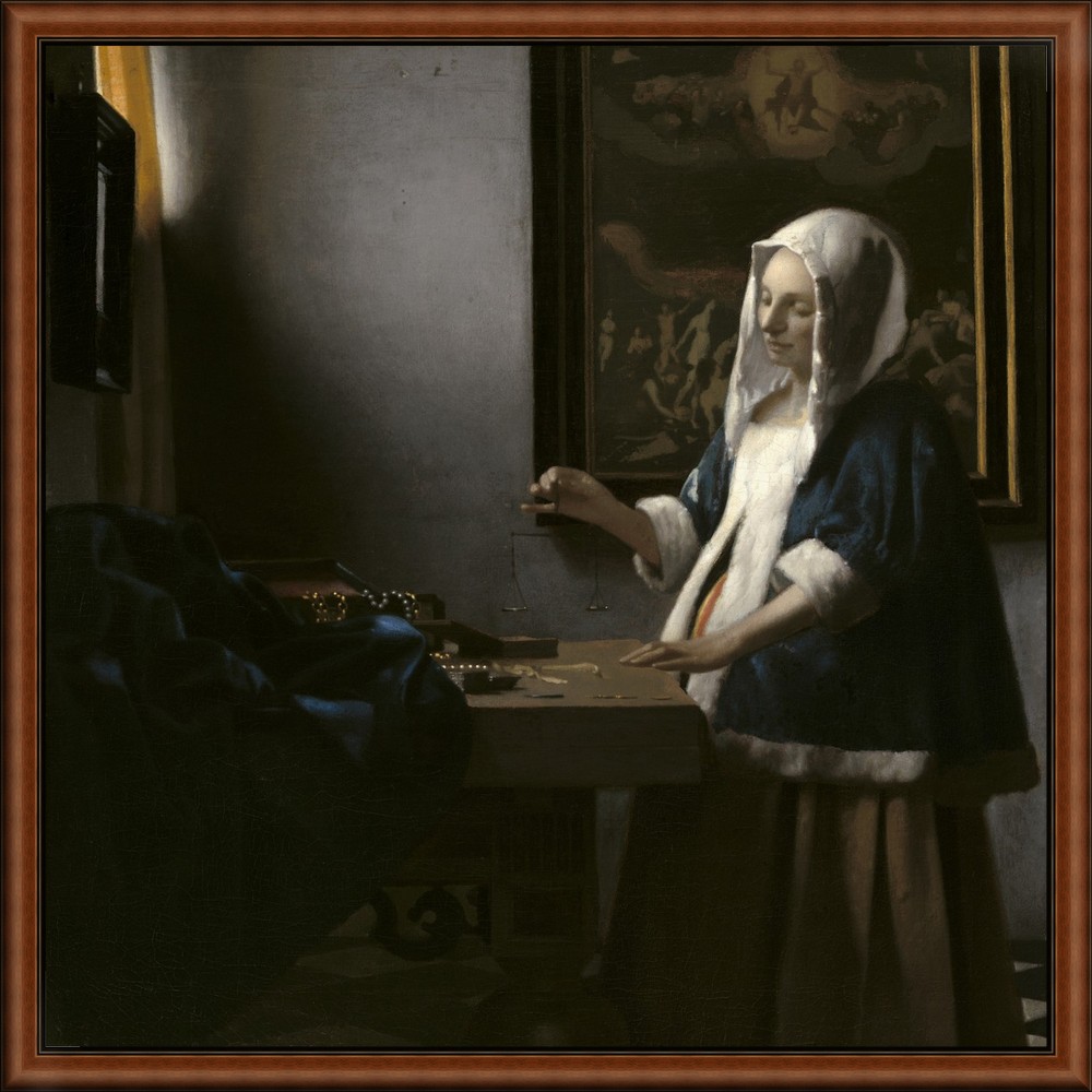 Woman Holding a Balance by Vermeer